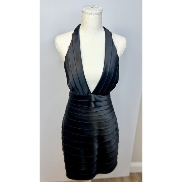 BCBGMAXAZRIA T Bandage Halter Bandage Dress VTG Women’s 10 Tiered Y2K 2000s Club - Picture 16 of 16